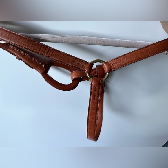 Ralph Lauren Purple Label Tri-strap O-ring Leather Belt - Picture 9 of 16